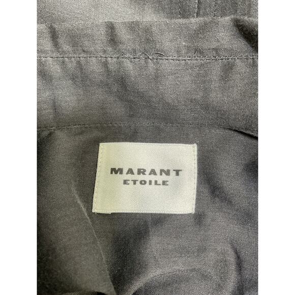Isabel Marant �toile 'Nath' Black Cotton Cotton Utility Shirt Size 36 - NWT - Picture 4 of 5